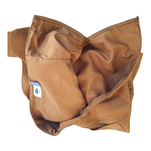 Old Navy Faux Suede A-Line Mini Skirt Pockets Lined Size 4 Autumn Warm Brown EUC - Picture 12 of 14